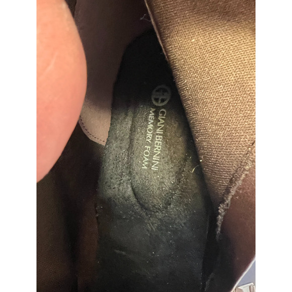 Giani Bernini Boots Womens 9.5 Brown Dress Boots Heeled Memory Foam Zip - Picture 5 of 14